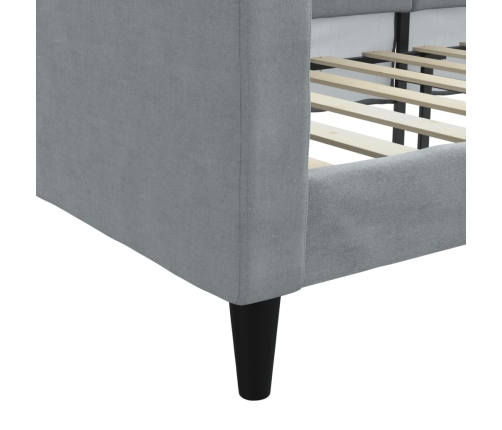 vidaXL Sofá cama tela gris claro 90x190 cm