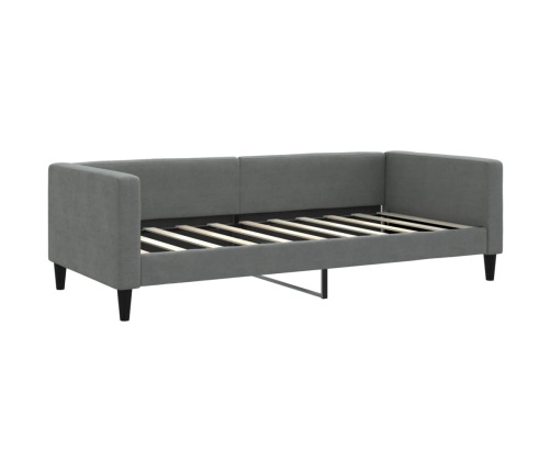 Sofá cama tela gris oscuro 90x190 cm