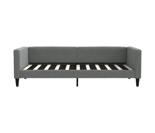 Sofá cama tela gris oscuro 90x190 cm