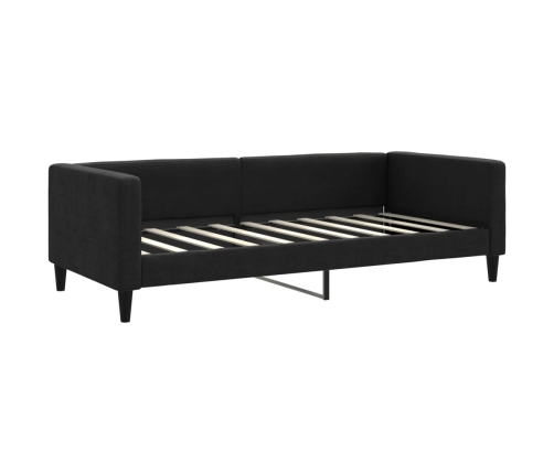 vidaXL Sofá cama tela negro 90x190 cm