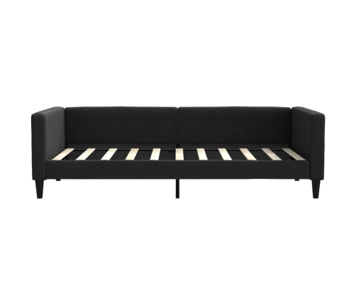 vidaXL Sofá cama tela negro 90x190 cm