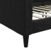 vidaXL Sofá cama tela negro 90x190 cm