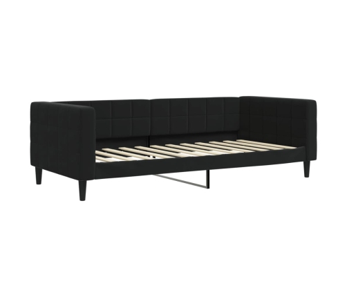 vidaXL Sofá cama terciopelo negro 90x200 cm