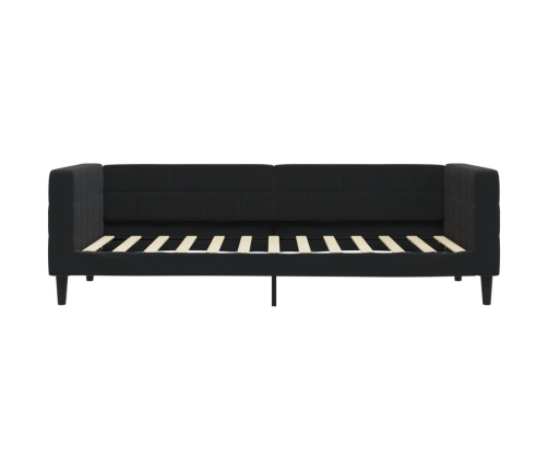 vidaXL Sofá cama terciopelo negro 90x200 cm