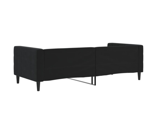 vidaXL Sofá cama terciopelo negro 90x200 cm