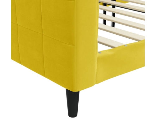 Sofá cama terciopelo amarillo 90x200 cm