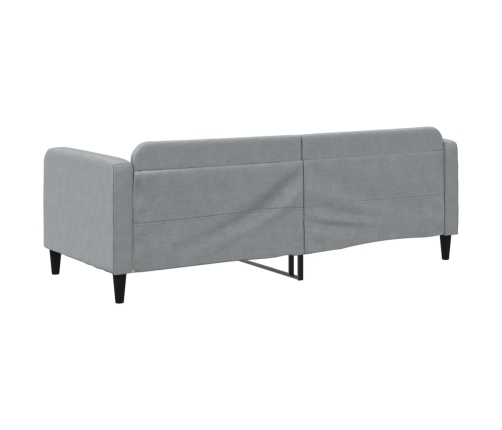 vidaXL Sofá cama tela gris claro 80x200 cm