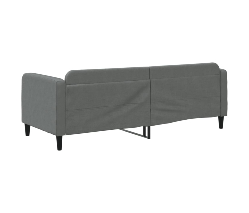 Sofá cama tela gris oscuro 80x200 cm