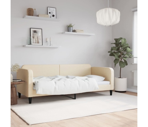 vidaXL Sofá cama tela color crema 80x200 cm