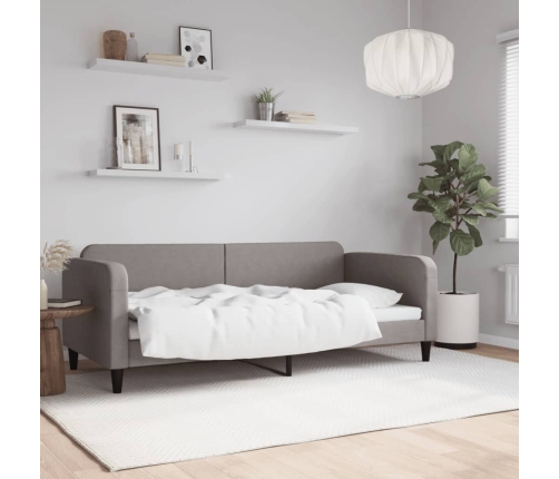 Sofá cama tela gris taupe 90x200 cm