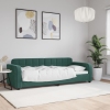 Sofá cama sin colchón terciopelo verde oscuro 80x200 cm