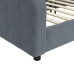 Sofá cama sin colchón terciopelo gris oscuro 90x200 cm