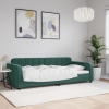 Sofá cama sin colchón terciopelo verde oscuro 90x200cm