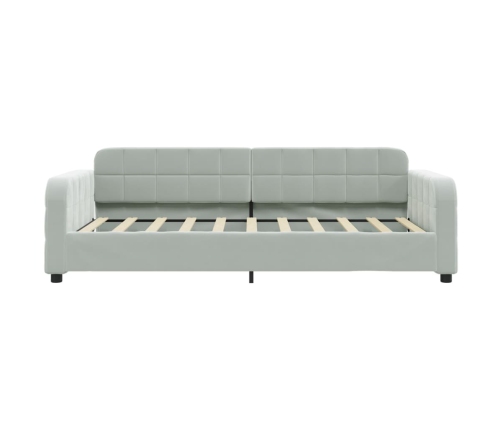 vidaXL Sofá cama terciopelo gris claro 90x190 cm