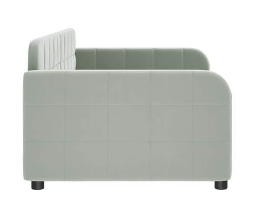 vidaXL Sofá cama terciopelo gris claro 90x190 cm