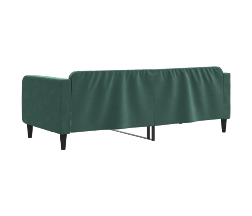 Sofá cama sin colchón terciopelo verde oscuro 90x200cm