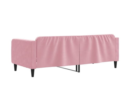 Sofá cama terciopelo rosa 100x200 cm