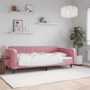 Sofá cama terciopelo rosa 100x200 cm