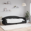 Sofá cama tela negro 90x200 cm