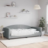 vidaXL Sofá cama tela gris claro 100x200 cm