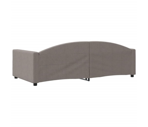 Sofá cama tela gris taupe 100x200 cm