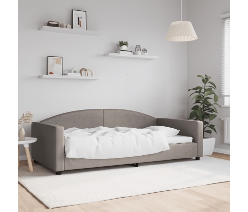 Sofá cama tela gris taupe 100x200 cm