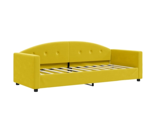 vidaXL Sofá cama terciopelo amarillo 80x200 cm