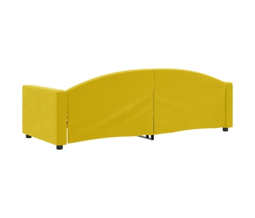 vidaXL Sofá cama terciopelo amarillo 80x200 cm