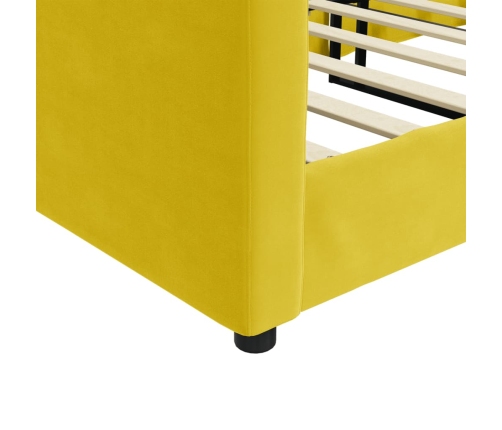 vidaXL Sofá cama terciopelo amarillo 80x200 cm