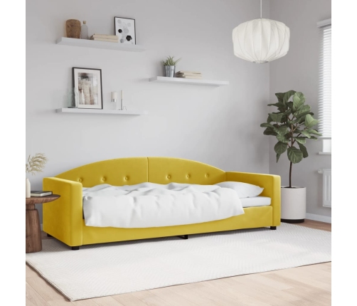 vidaXL Sofá cama terciopelo amarillo 80x200 cm