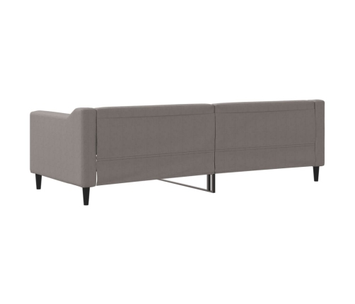 Sofá cama sin colchón tela gris taupe 80x200 cm