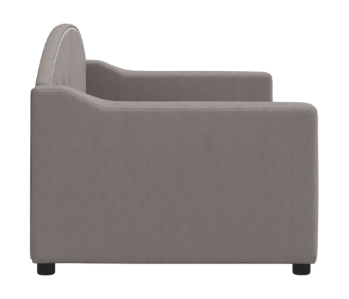 vidaXL Sofá cama tela gris taupe 80x200 cm