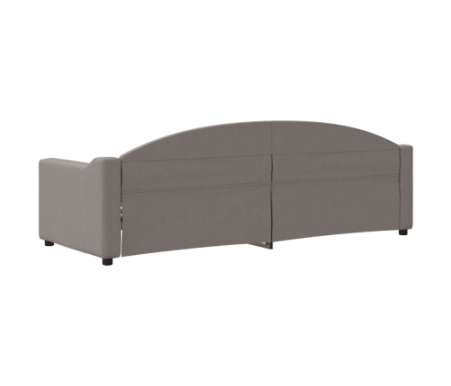 vidaXL Sofá cama tela gris taupe 80x200 cm