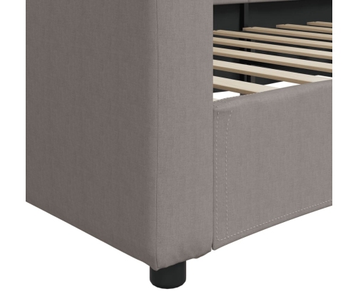 vidaXL Sofá cama tela gris taupe 80x200 cm