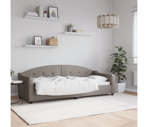 vidaXL Sofá cama tela gris taupe 80x200 cm