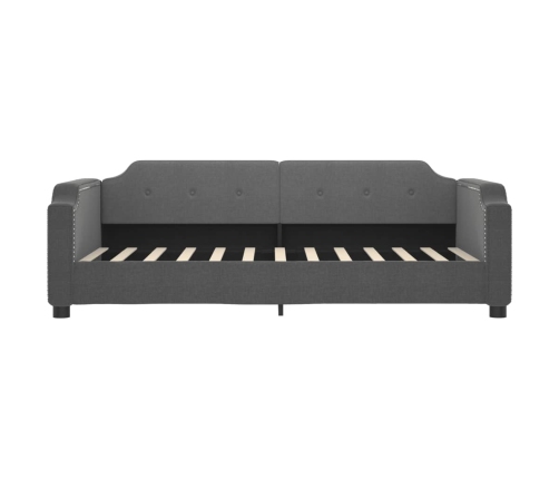 Sofá cama sin colchón tela gris oscuro 100x200 cm