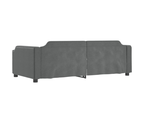 Sofá cama sin colchón tela gris oscuro 100x200 cm
