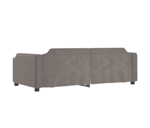 Sofá cama sin colchón tela gris taupe 100x200 cm