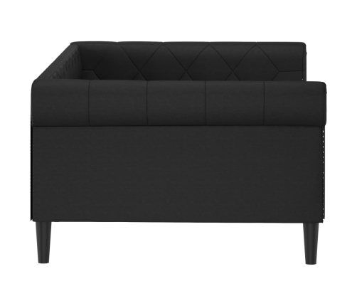 vidaXL Sofá cama cuero sintético negro 100x200 cm