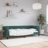 Sofá cama sin colchón terciopelo verde oscuro 80x200 cm