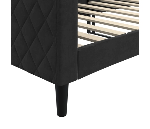 vidaXL Sofá cama terciopelo negro 80x200 cm