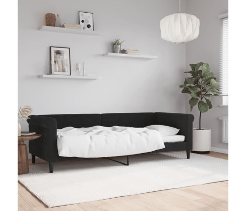 vidaXL Sofá cama terciopelo negro 80x200 cm