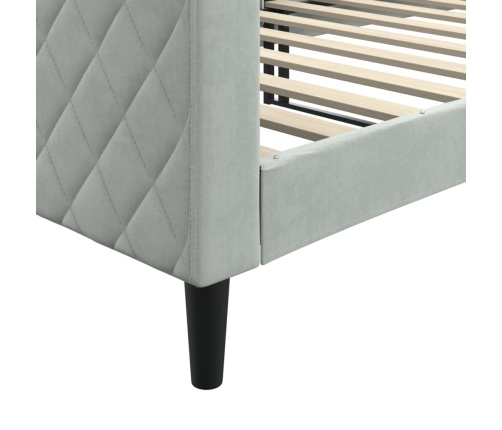 vidaXL Sofá cama terciopelo gris claro 90x200 cm