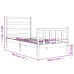 Estructura de cama sin colchón madera maciza blanca 90x190 cm