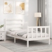 Estructura de cama sin colchón madera maciza blanca 90x190 cm