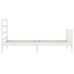 Estructura de cama sin colchón madera maciza blanca 90x190 cm