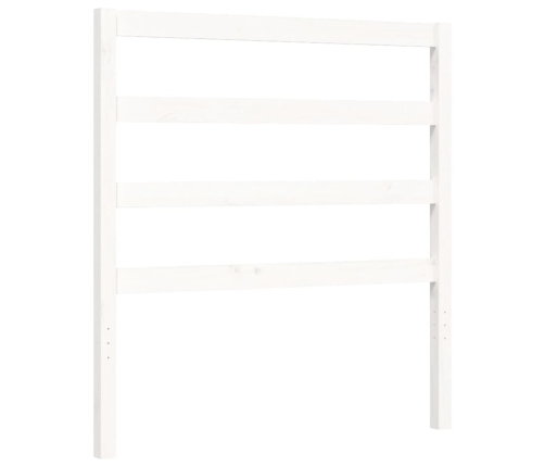 Estructura de cama sin colchón madera maciza blanca 90x190 cm