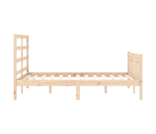 Estructura de cama sin colchón madera maciza de pino 140x190 cm