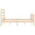 vidaXL Estructura de cama con cabecero madera maciza 140x190 cm