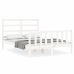 Estructura de cama sin colchón madera de pino blanca 140x190 cm